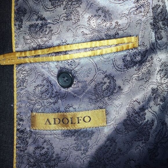ADOLFO DARK GRAY SPORT COAT EUC - Picture 4 of 7